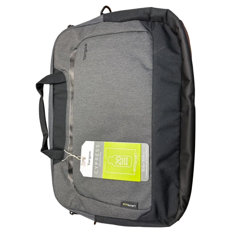 Targus Cypress EcoSmart 15.6 Laptop Bag Grey TBT92602GL Recycled Briefcase New